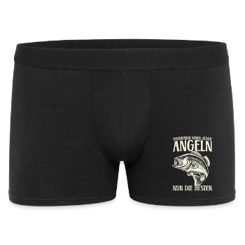 Studieren Kann Jeder Angeln Nur Die Besten - Männer Boxer Shorts - Schwarz - Vorne