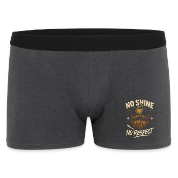 Bartöl Pflege Humor Gepflegter Lebensstil - Männer Boxer Shorts - Anthrazit - Vorne
