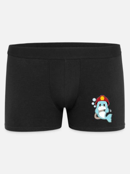 Dolphin fireman fire hose fire department - Men's Boxer Shorts - black