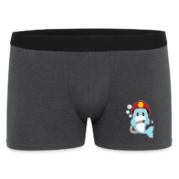 Dolphin fireman fire hose fire department - Men's Boxer Shorts - charcoal grey - Front