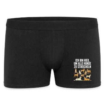Humorous dog motif with text - Men's Boxer Shorts - black - Front