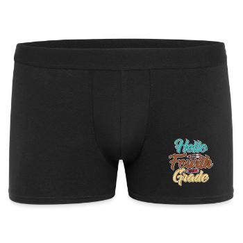 Bonjour la conception de la célébration de l’école de quatrième année - Boxer Homme - noir - Devant