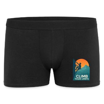  Climb Your Limits – Klettern & Bouldern - Männer Boxer Shorts - Schwarz - Vorne