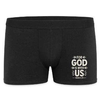 For God Is With Us Design - Men's Boxer Shorts - black - Front