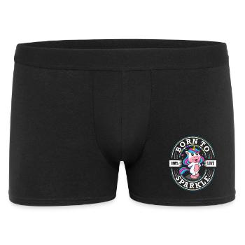 Born to Sparkle - Sweet Unicorn - Glitter - Men's Boxer Shorts - black - Front