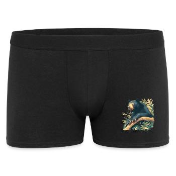 Sun Bear Malaienbär - Männer Boxer Shorts - Schwarz - Vorne