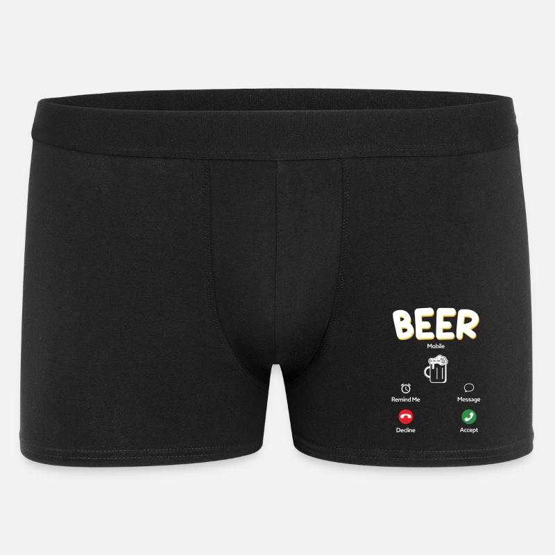 Klassisches Bierglas Motiv - Männer Boxer Shorts - Schwarz