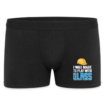 I Was Made To Play With Glass Glazier Humor - Men's Boxer Shorts - black - Front