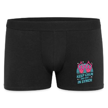 Synchronschwimmen Kunstschwimmen Wassersport - Männer Boxer Shorts - Schwarz - Vorne