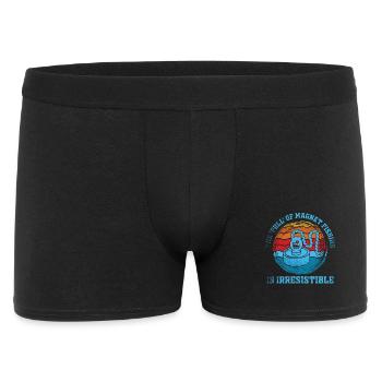 Neodym-Magnet zum Angeln, magnetischer Fischer - Männer Boxer Shorts - Schwarz - Vorne