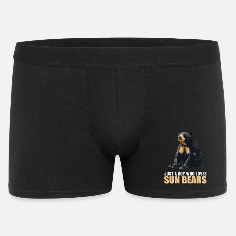 Sun Bear Malaienbär - Männer Boxer Shorts - Schwarz