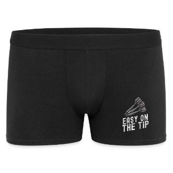 Dartscheibe mit Präzisionspfeil-Design - Männer Boxer Shorts - Schwarz - Vorne