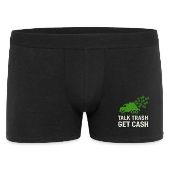 Garbage Truck Driver Garbage Dad Hero Pickup Truck - Men's Boxer Shorts - black - Front