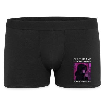 Tais-toi et apporte-moi un café Anime Girl Coffee Phonk - Boxer Homme - noir - Devant