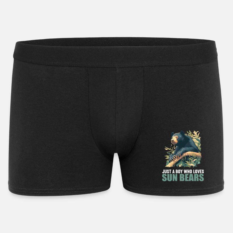Sun Bear Malaienbär - Männer Boxer Shorts - Schwarz