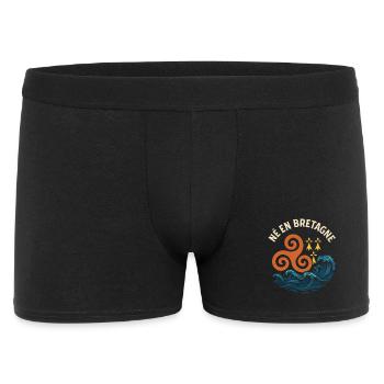 Né en Bretagne Triskel Identité Bretonne - Boxer Homme - noir - Devant
