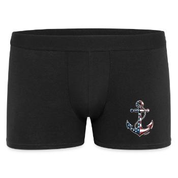 Bateau à ancre patriotique Capitaine Jour de l’Indépendance - Boxer Homme - noir - Devant