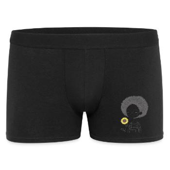 Fille joyeuse avec tournesol - Boxer Homme - noir - Devant