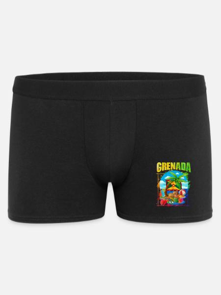 Tropischer Strand mit Grenada-Motiv - Männer Boxer Shorts - Schwarz