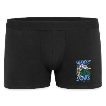 Wir nehmen die Blauzungenskinke seit 1948 ernst - Männer Boxer Shorts - Schwarz - Vorne
