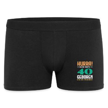 Funny 40th Birthday Gift Birthday Shirt - Men's Boxer Shorts - black - Front