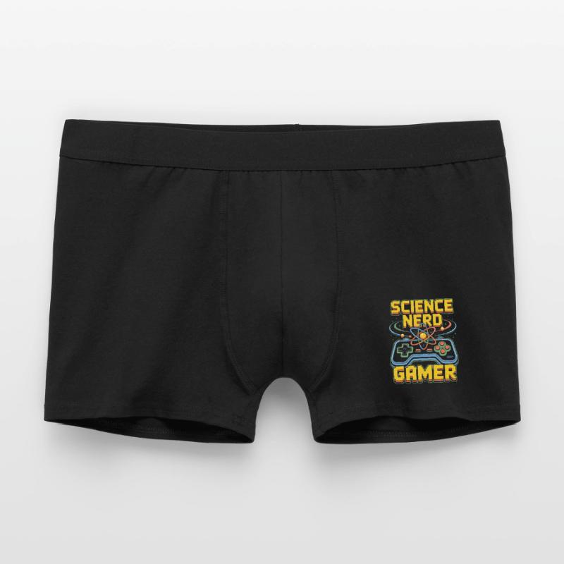 Science Nerd Gamer Atom Controller Wissenschaft Men's Boxer Shorts