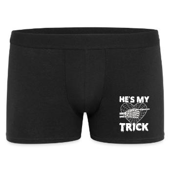 He's My Trick Funny Halloween Couple - Men's Boxer Shorts - black - Front