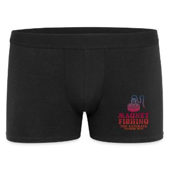 Neodym-Magnet zum Angeln, magnetischer Fischer - Männer Boxer Shorts - Schwarz - Vorne