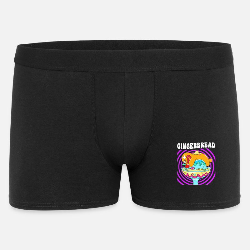 Lebkuchen Weihnachten Lebkuchenmann - Männer Boxer Shorts - Schwarz