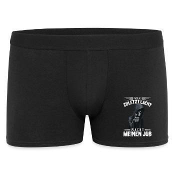 Qui rit la dernière Faucheuse Mort Halloween Dicton - Boxer Homme - noir - Devant