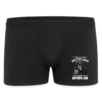 Qui rit le dernier Grim Reaper Mort Drôle Dicton - Boxer Homme - noir - Devant