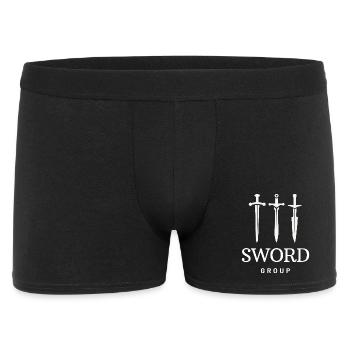 Sword_group - Männer Boxer Shorts - Schwarz - Vorne