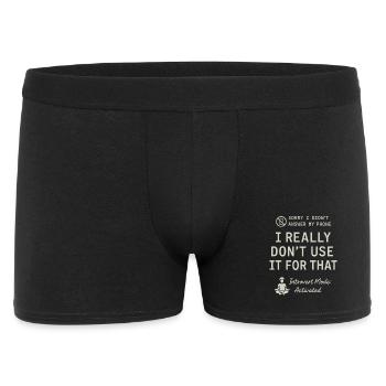 Sorry I didn't answer my phone - Men's Boxer Shorts - black - Front