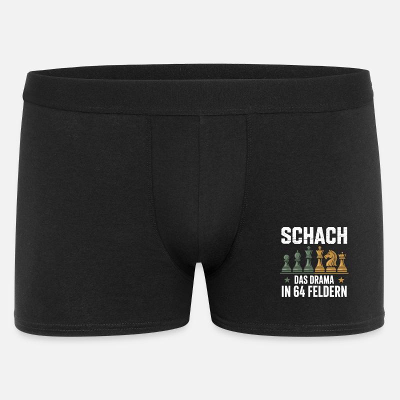 Schach Das Drama In 64 Feldern - Männer Boxer Shorts - Schwarz
