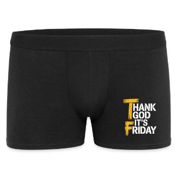 Thank God It’s Friday T-Shirt - Männer Boxer Shorts - Schwarz - Vorne