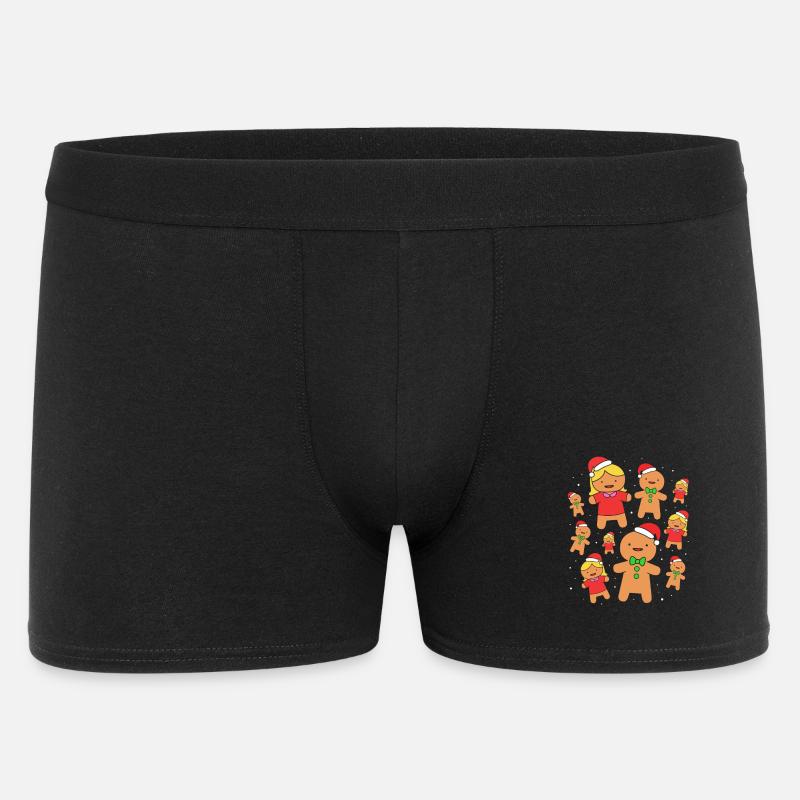 Lebkuchen Weihnachten Lebkuchenmann Gingerbread - Männer Boxer Shorts - Schwarz
