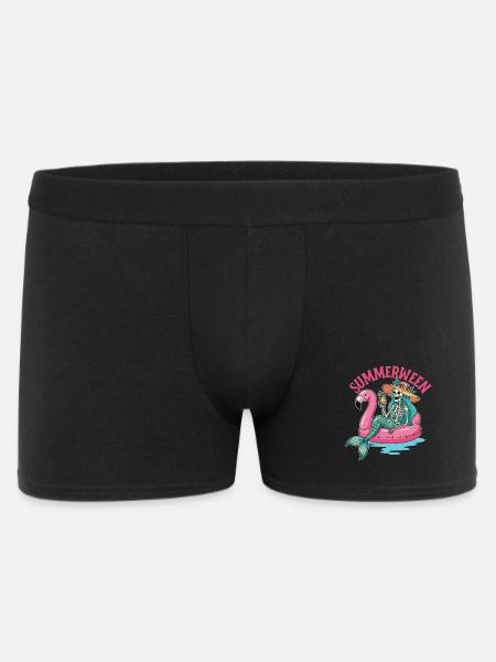 Summerween Mermaid Skeleton Spooky Costume - Men's Boxer Shorts - black