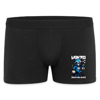 Wanted Raccoon Bandit Funny - Men's Boxer Shorts - black - Front