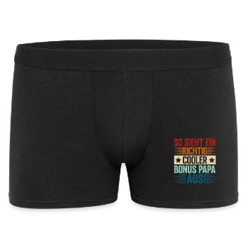 This is what a really cool bonus dad looks like - Men's Boxer Shorts - black - Front