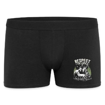 Respect the Locals Animals Forest - Männer Boxer Shorts - Schwarz - Vorne