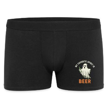 Humorvoller Geister-Drink-Print - Männer Boxer Shorts - Schwarz - Vorne