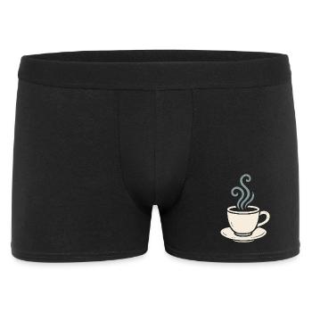 Conception de la tasse matinale douillette de l’amateur de café - Boxer Homme - noir - Devant
