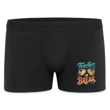 Teacher relaxing on beach vacation sunglasses - Men's Boxer Shorts - black - Front