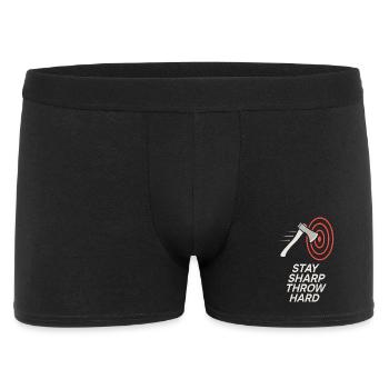 Funny Axe Throwing Meme Axe Me All Sharp - Men's Boxer Shorts - black - Front