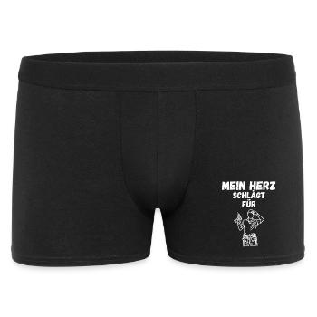 Handwerker T-Shirt – Mein Herz schlägt für Handwer - Männer Boxer Shorts - Schwarz - Vorne