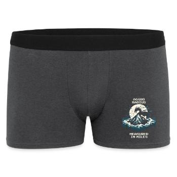 Aggro Radius | Retro Dragon Pixel Art - Men's Boxer Shorts - charcoal grey - Front