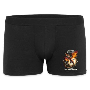 Aggro pulled – votre problème | Dragon Pixel Art - Boxer Homme - noir - Devant
