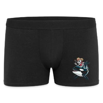 Squelette cow-boy chevauche l’orque - Boxer Homme - noir - Devant
