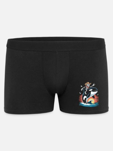 Cow-boy squelette sur la scène des vagues d’orque - Boxer Homme - noir