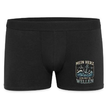 My heart beats in waves - Men's Boxer Shorts - black - Front